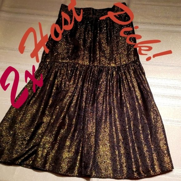 Twelfth Street by Cynthia Vincent Dresses & Skirts - Twelfth Street/Cynthia Vincent NEW Skirt Gold Metallic Maxi Petite A-line 🎉HPx2